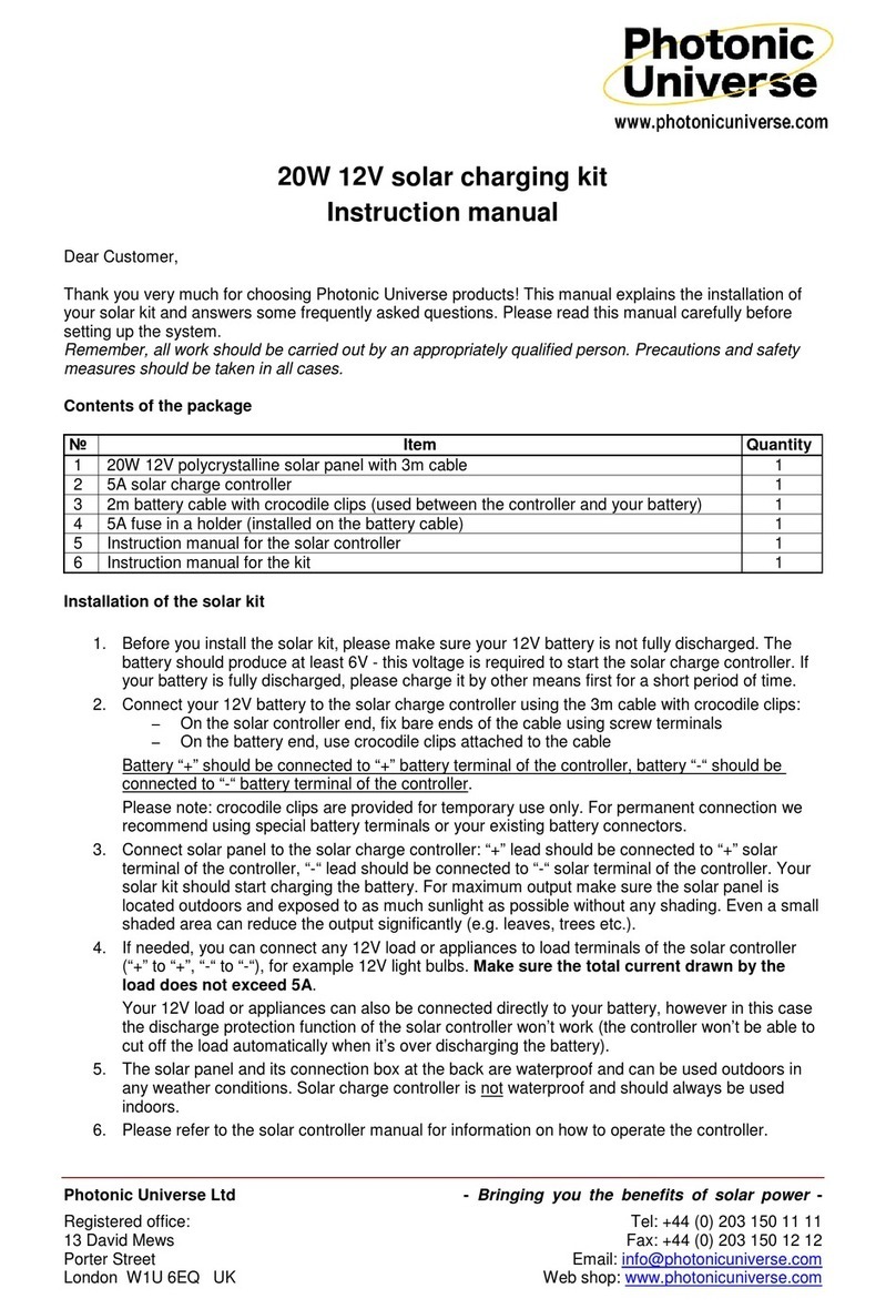 Photonic Universe BST-20P-12VKIT instruction manual
