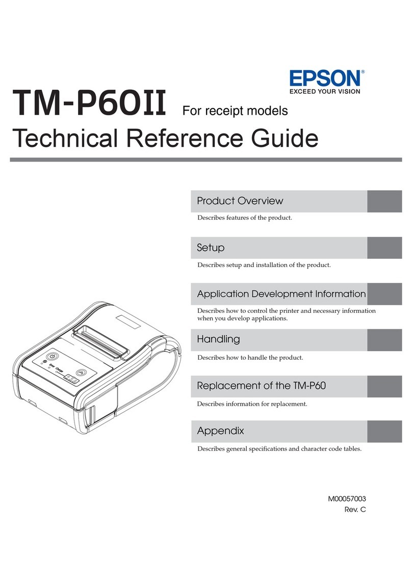 Epson TM-P60II Use and care manual