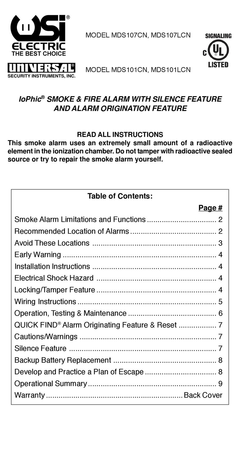 Universal Security Instruments MDS107CN User manual