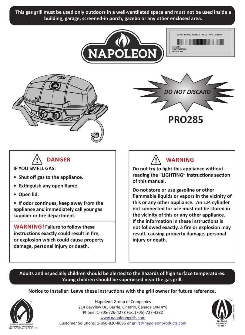 Napoleon PRO285 User instructions