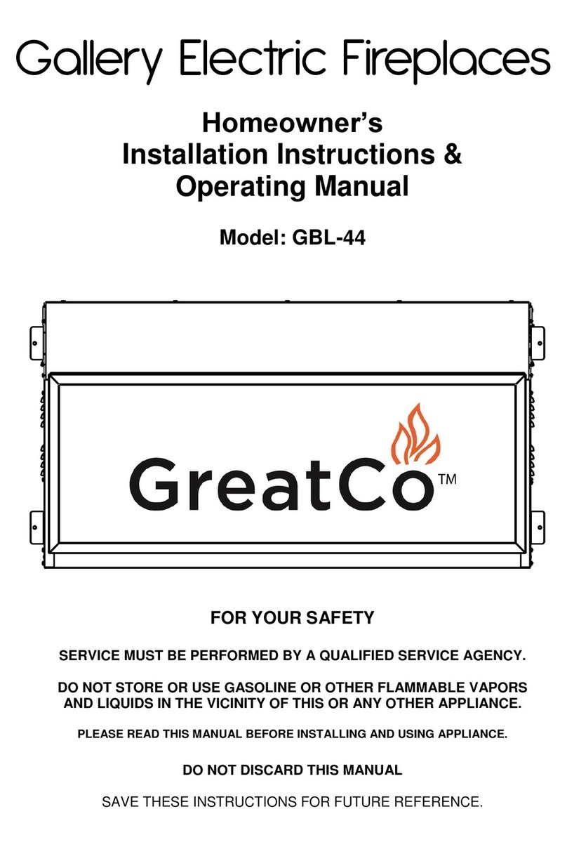 GreatCo Gallery GBL-44 Installation instructions & operating manual