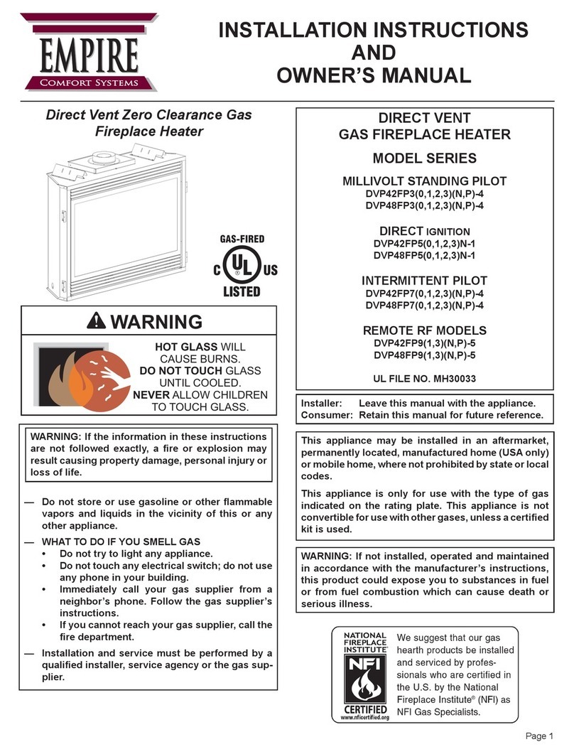Empire Comfort Systems DVP42FP3(0 Quick start guide Empire Comfort Systems DVP42FP3(0 Quick start guide