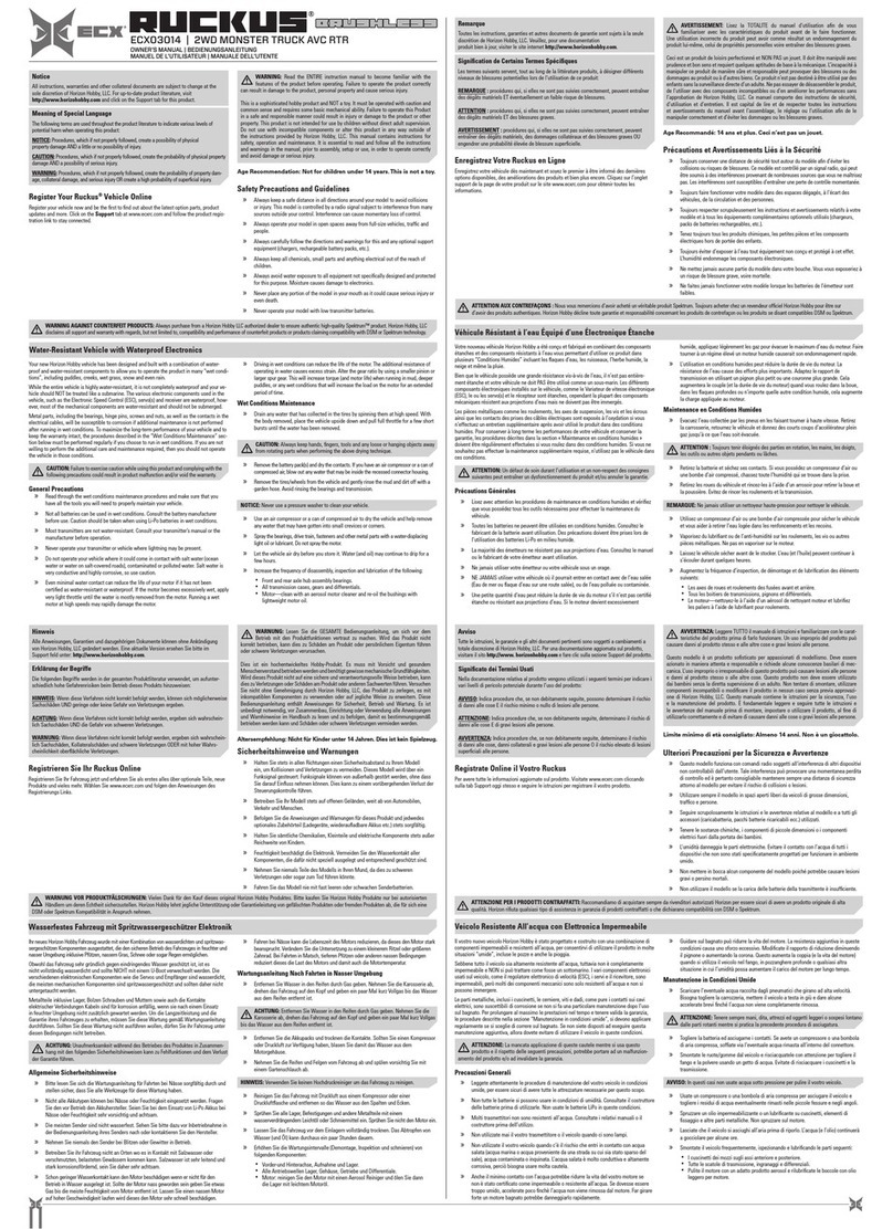 Horizon Hobby ecx ruckus ecxo3014 owner's manual Horizon Hobby ecx ruckus ecxo3014 owner's manual