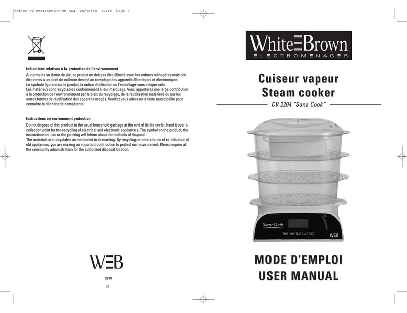 White and Brown CV2204 Sana Cook user manual