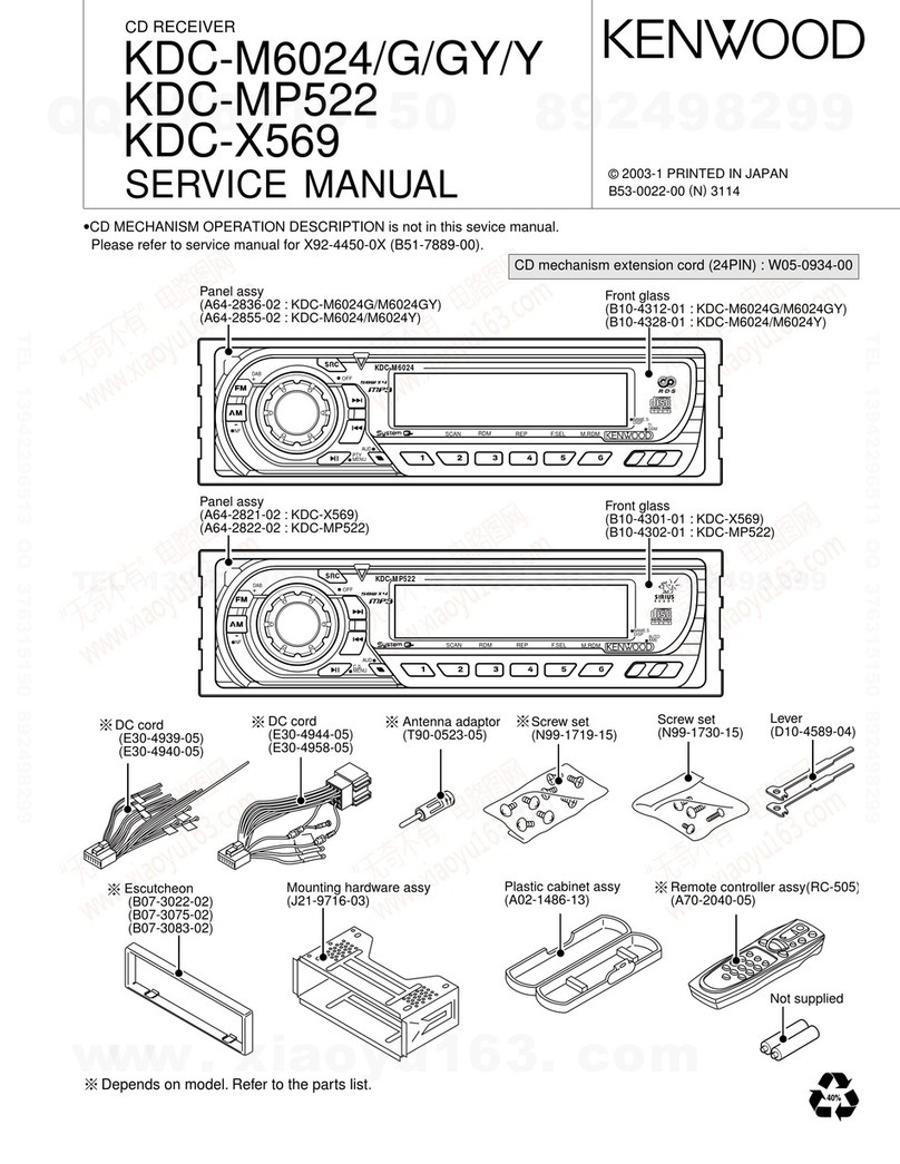 Kenwood KDC-M6024/G Service manual