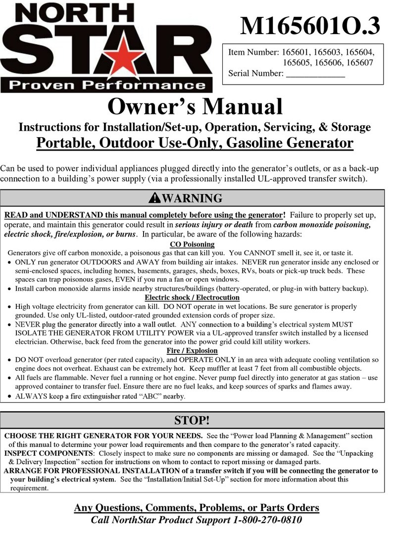 NorthStar 165601 owner's manual NorthStar 165601 owner's manual