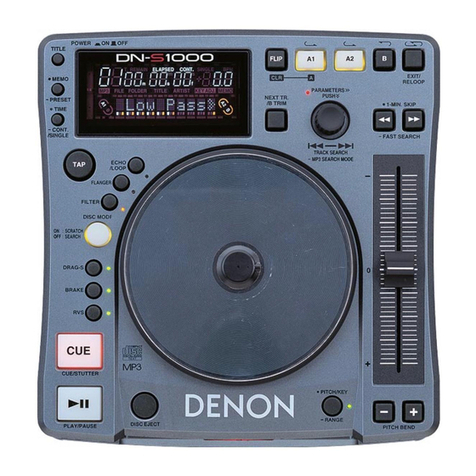 Denon S1000 - DN Scratch DJ Table Top CD User manual