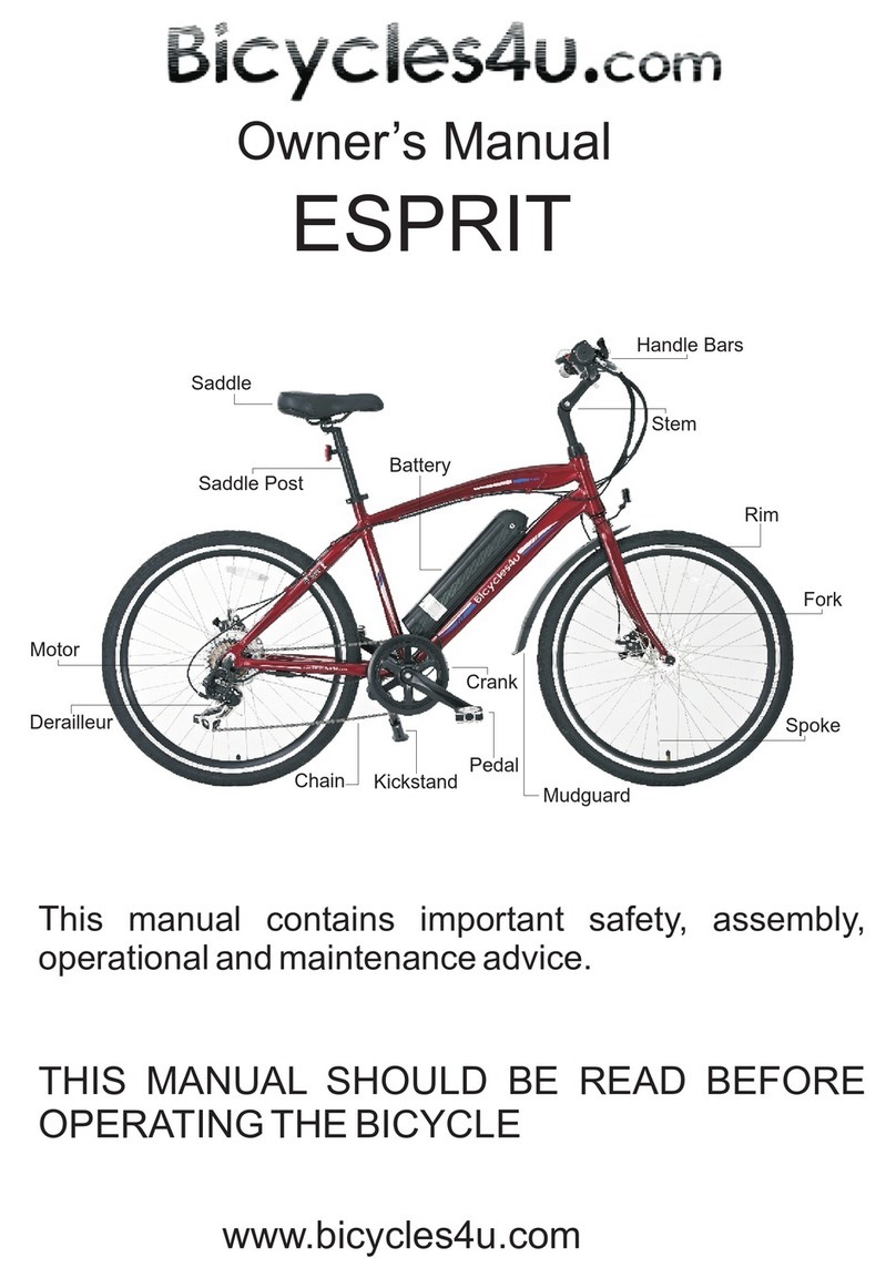 Bicycles4u Esprit owner's manual