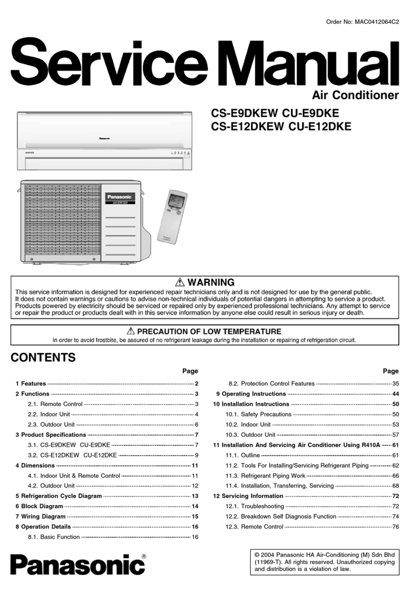 Panasonic CS-E9DKEW User manual