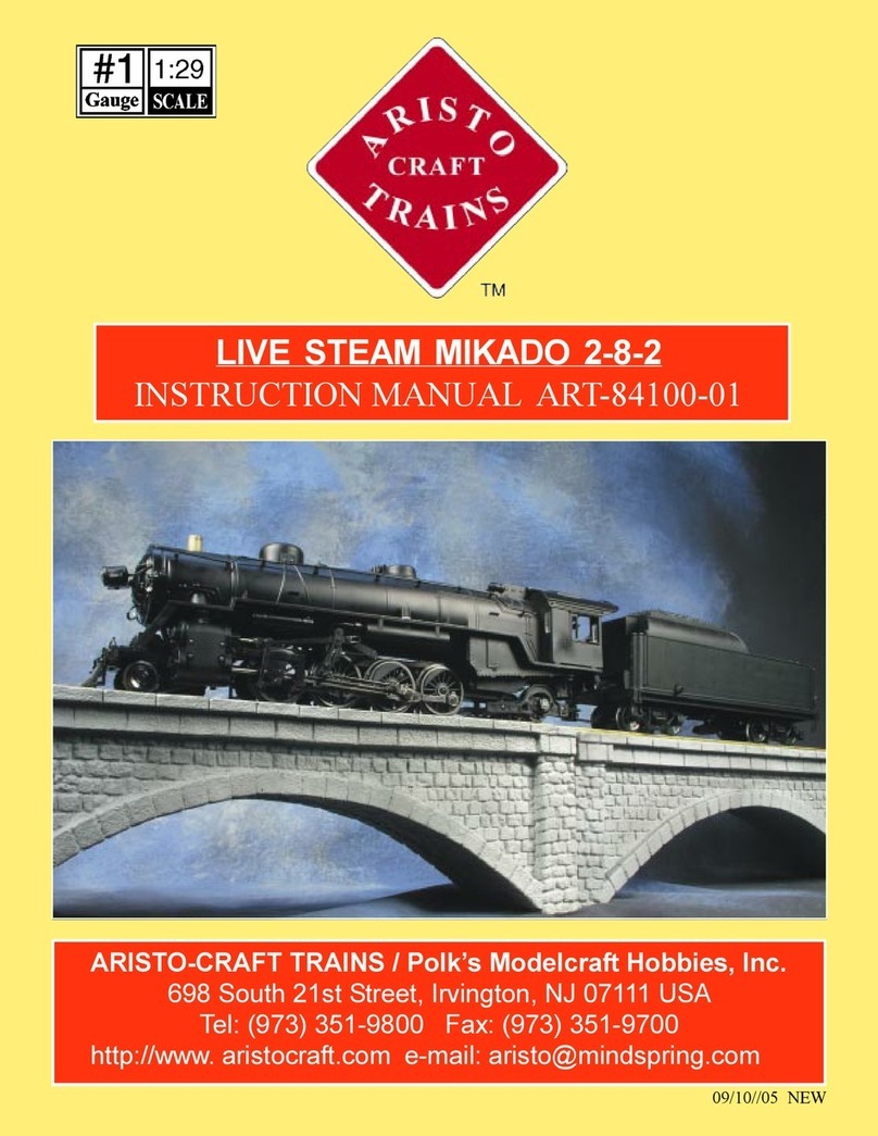 ARISTO-CRAFT TRAINS LIVE STEAM MIKADO 2-8-2 instruction manual