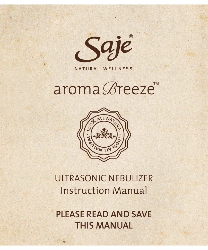 Saje aroma Breeze instruction manual