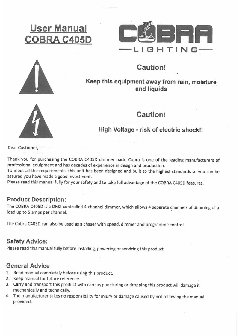 Cobra C405D User manual