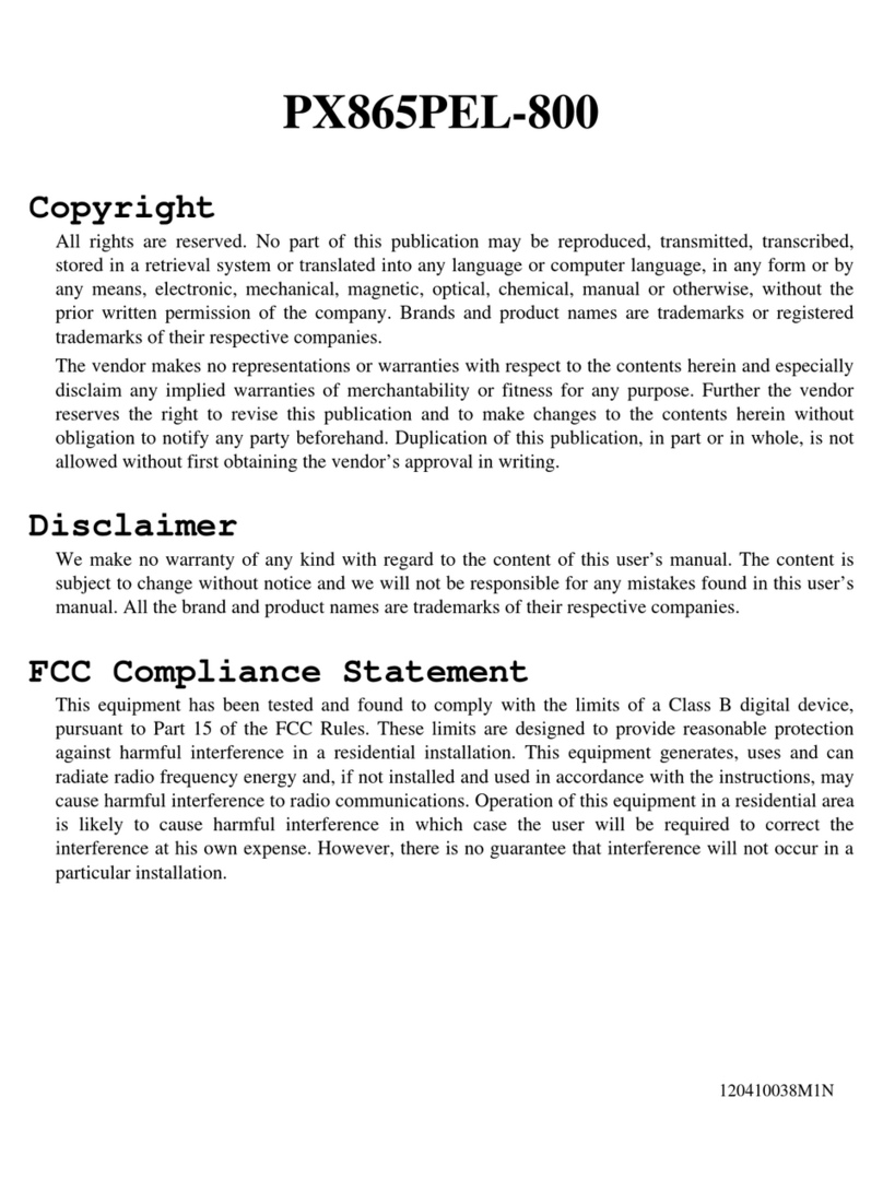 Albatron PX865PEL-800 instruction manual