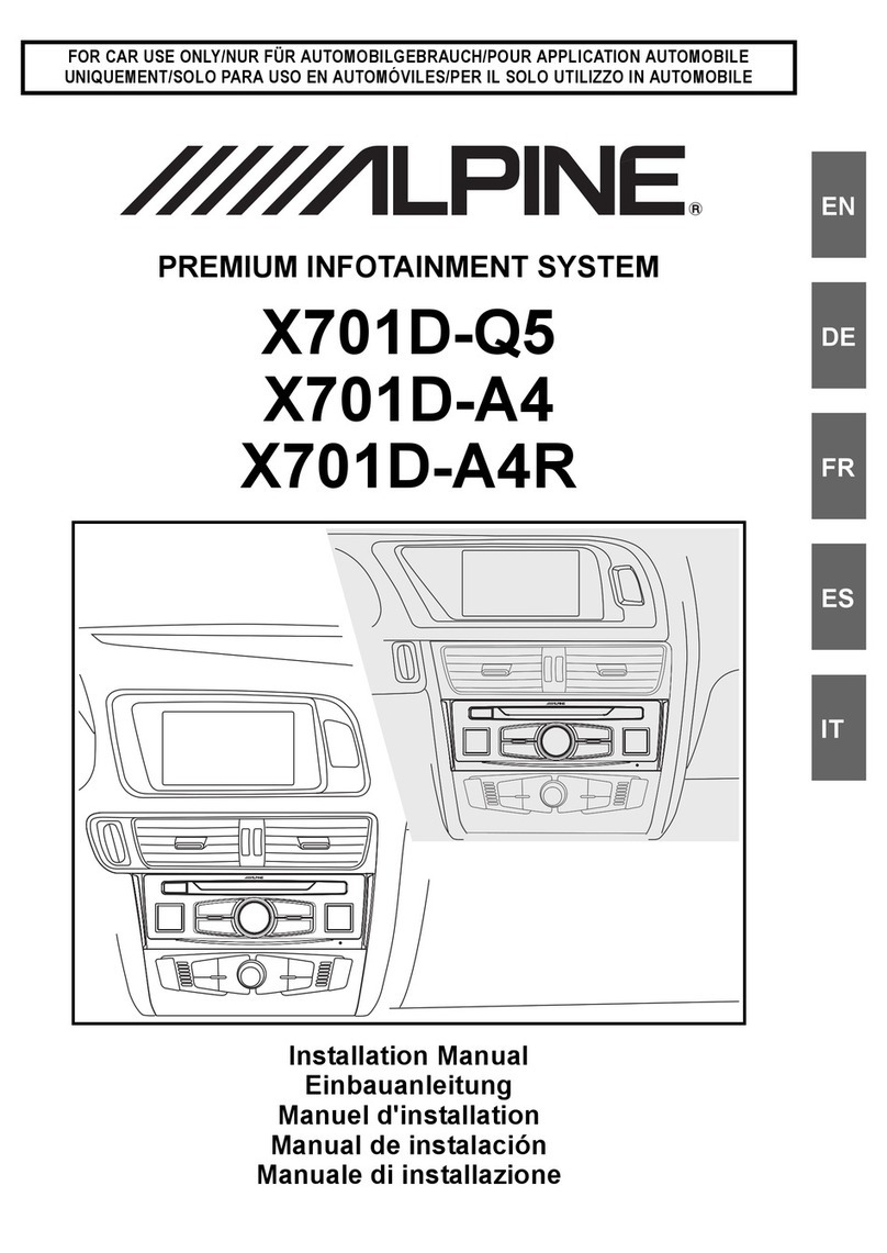Alpine X701D-Q5 installation manual