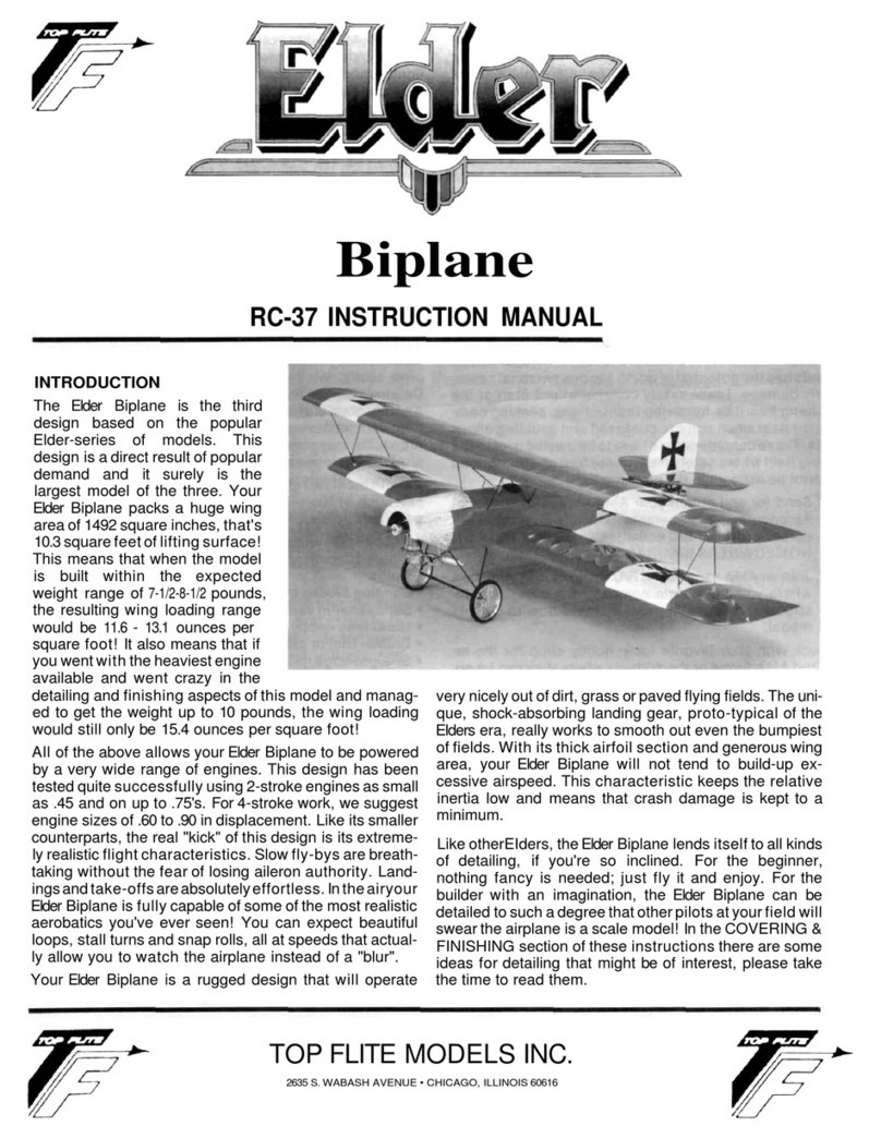 Top Flite Elder Biplane RC-37 User manual