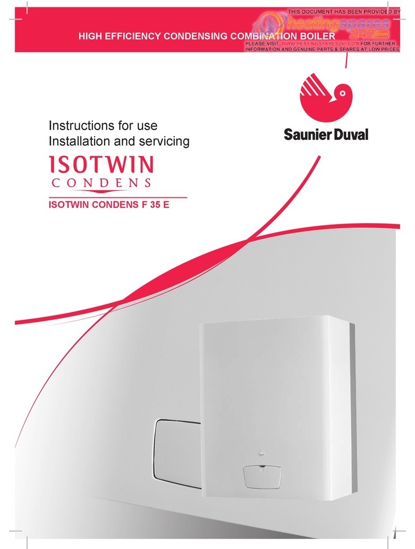 Saunier Duval ISOTWIN CONDENS F 35 E Instructions for use, installation & servicing