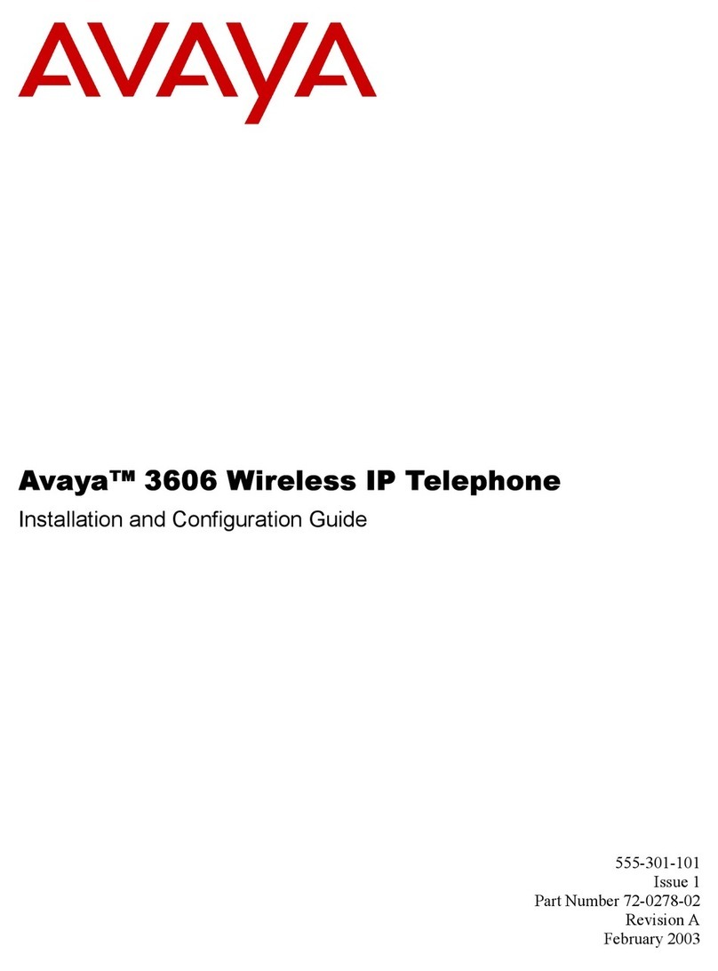Avaya 3606 Installation and configuration guide