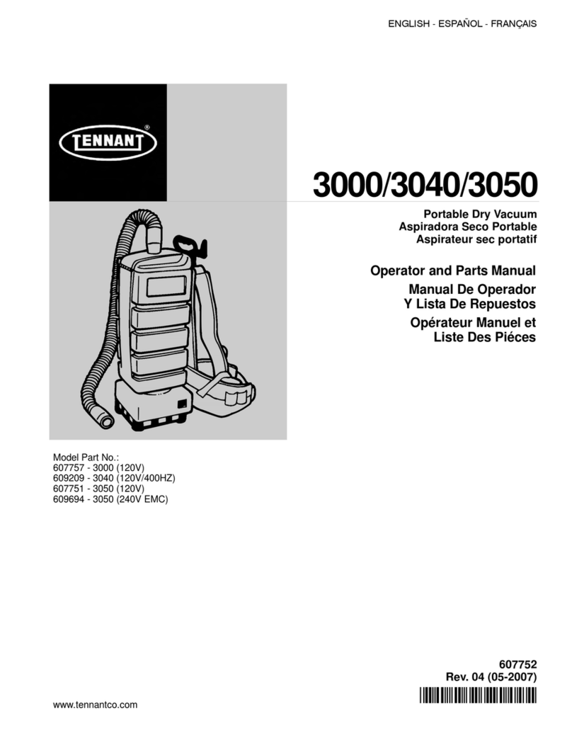 Tennant 3000 Operator and parts manual
