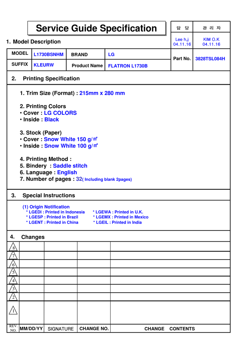 LG Flatron L1730B User manual
