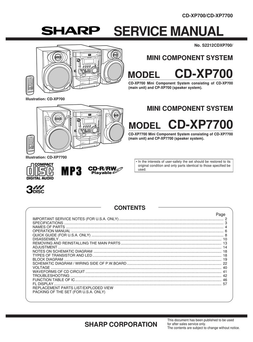 Sharp CD-XP700 User manual