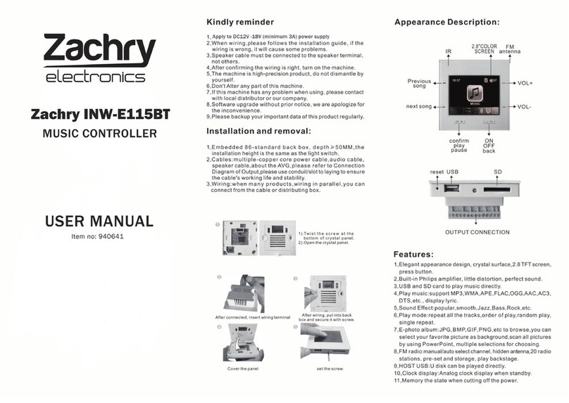 Zachry INW-E115BT User manual