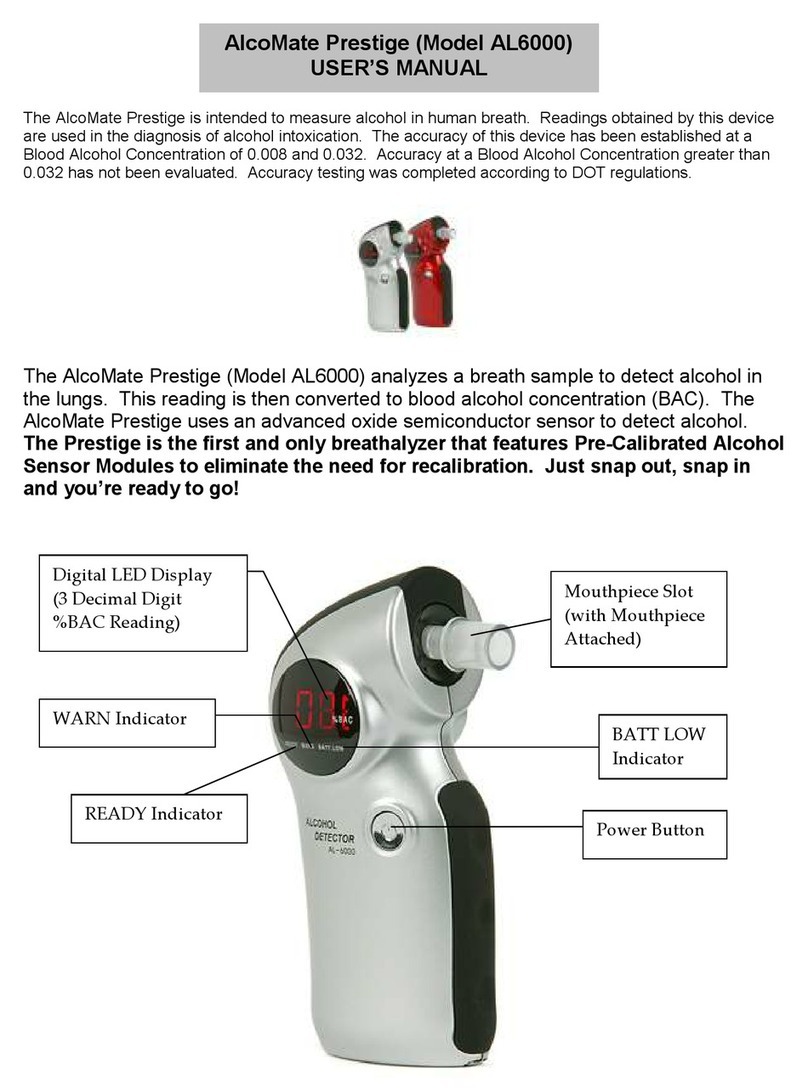 AlcoMate Prestige AL6000 user manual