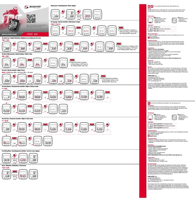 Sigma MC 10 installation guide