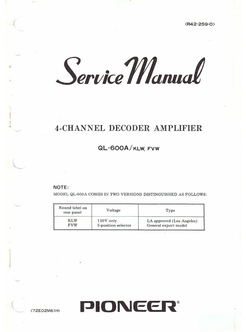 Pioneer QL-600A KLW User manual