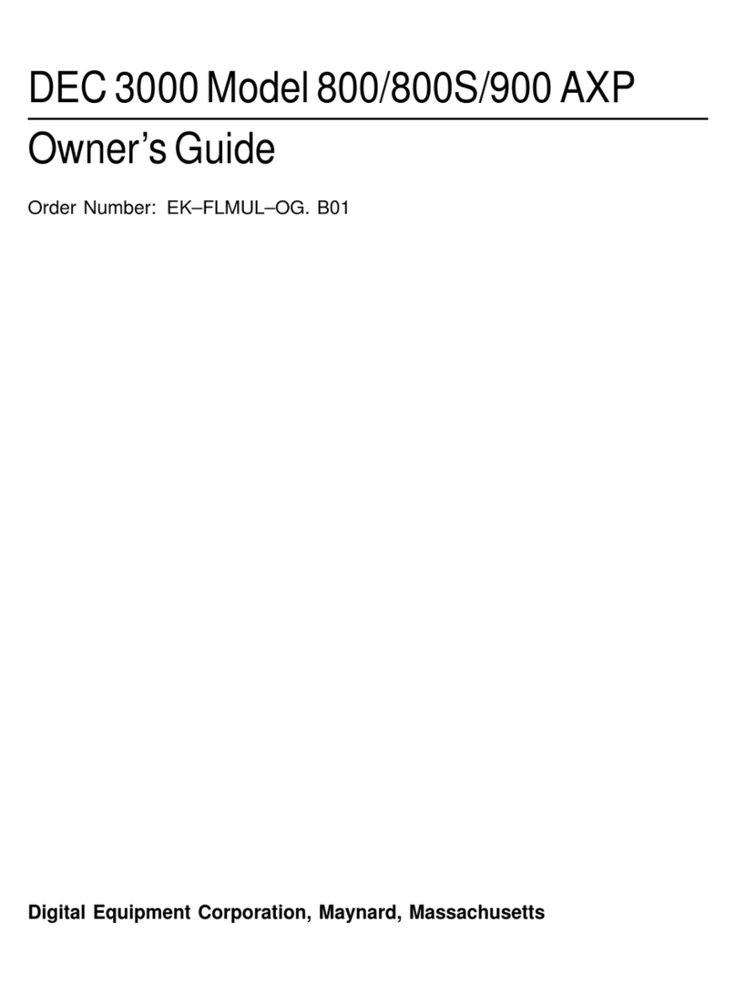 DEC 3000 800 User manual