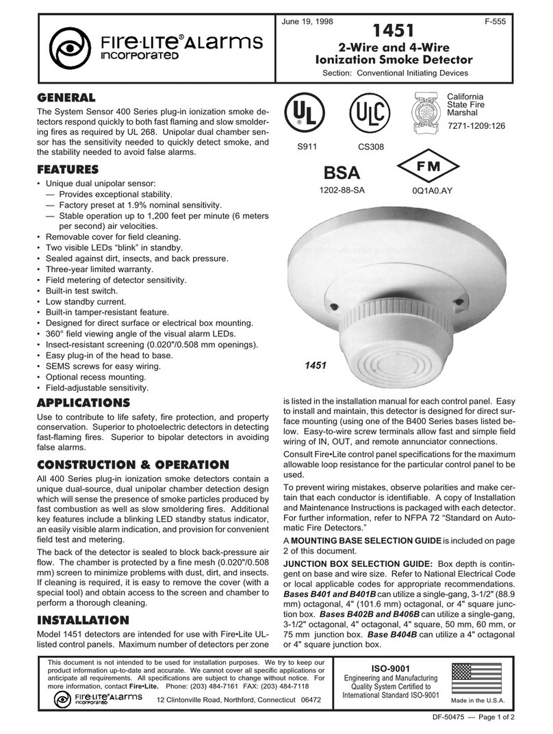 Fire-Lite 1451 user manual
