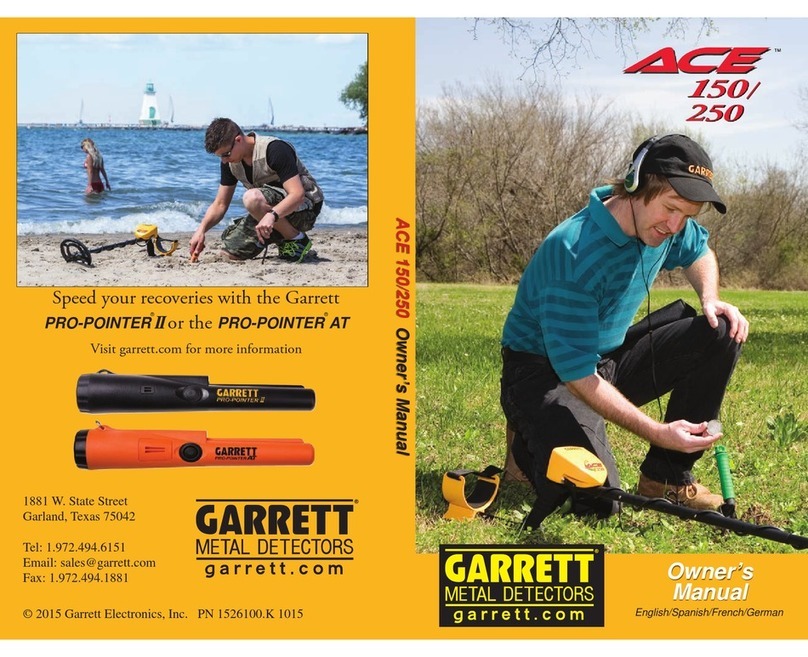 Garett ACE 150 User manual