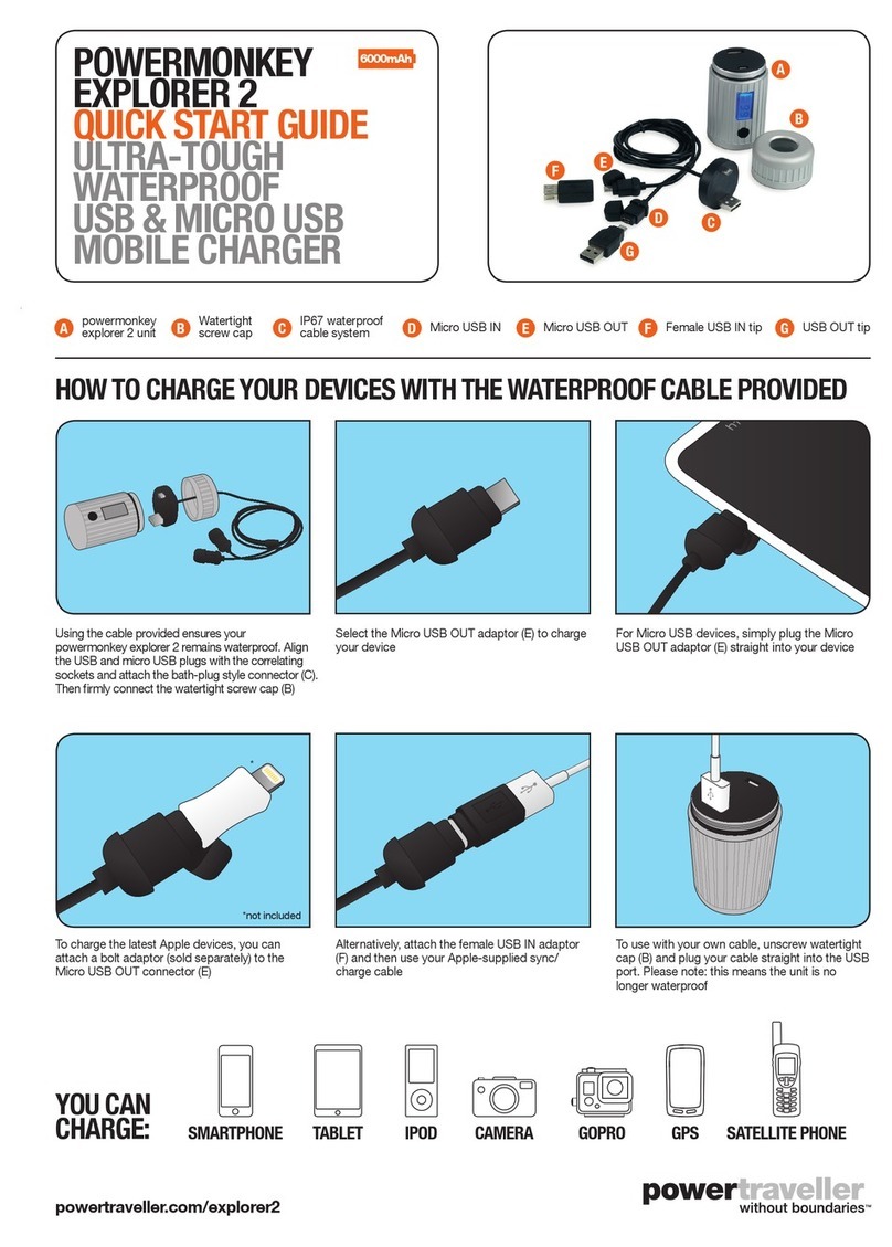 PowerTraveller POWERMONKEY EXPLORER 2 User manual