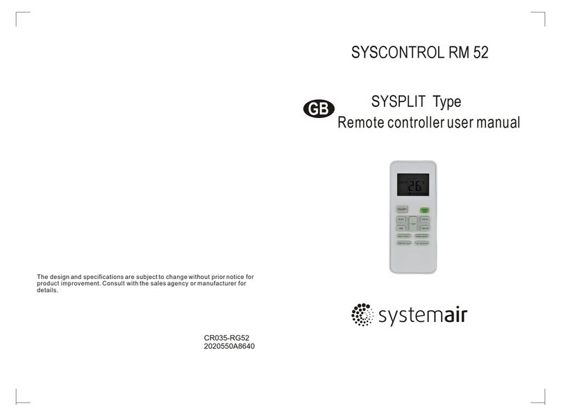 System air SYSCONTROL RM 52 User manual