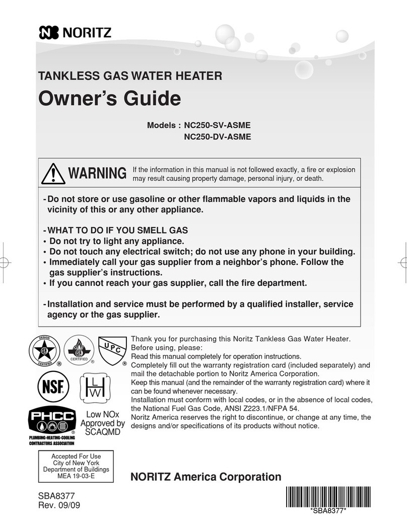 Noritz NC250-SV-ASME User manual
