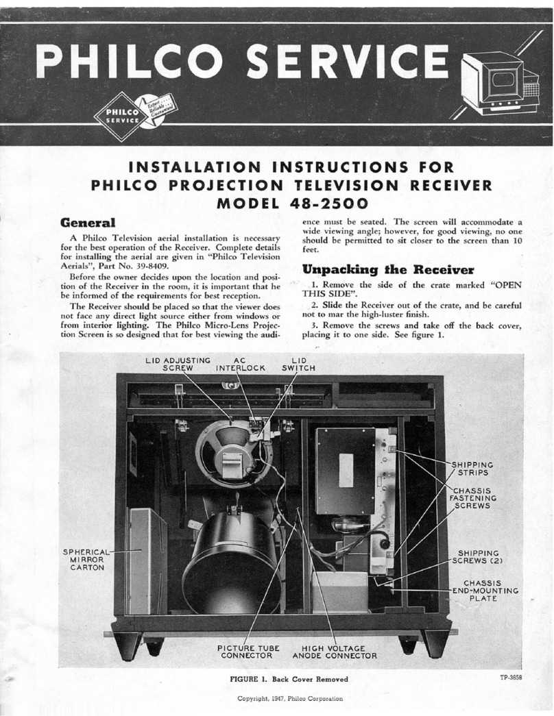 Philco 48-2500 User manual