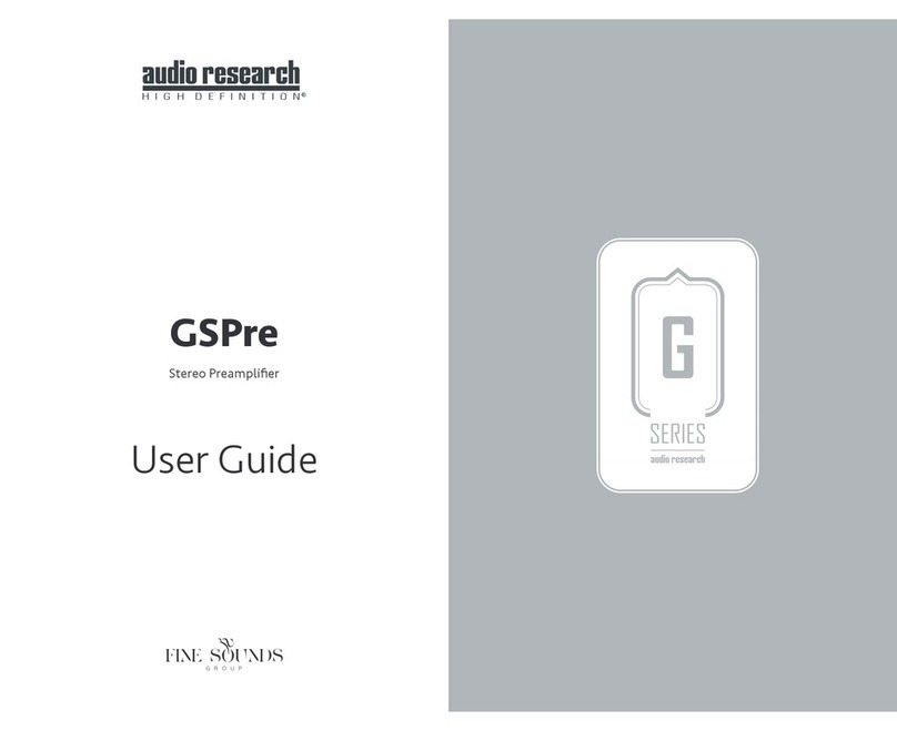 Audio Research GSPre User manual