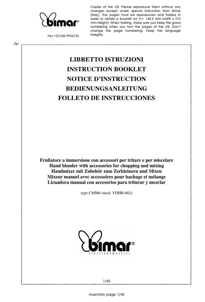Bimar CMM6 Instruction booklet