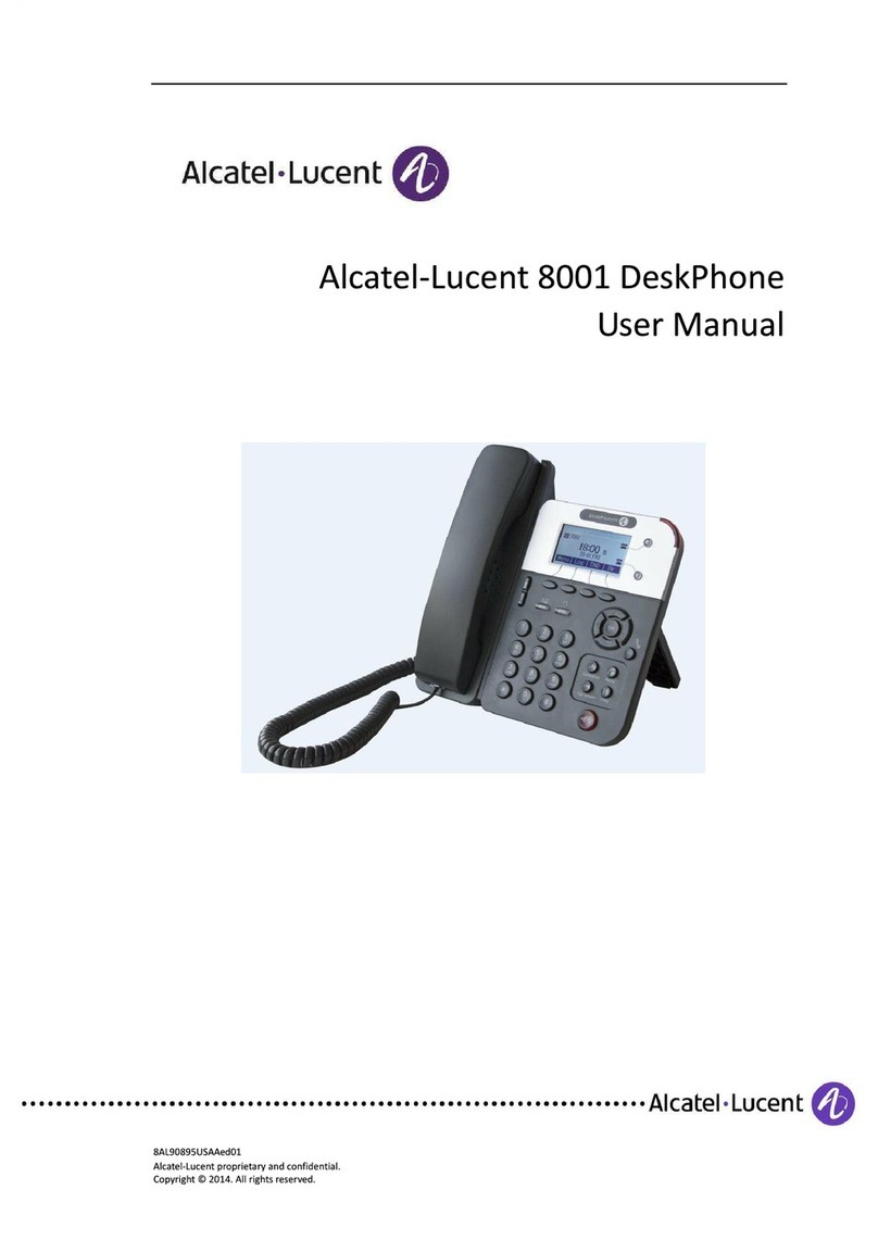 Alcatel-Lucent DeskPhone 8001 user manual