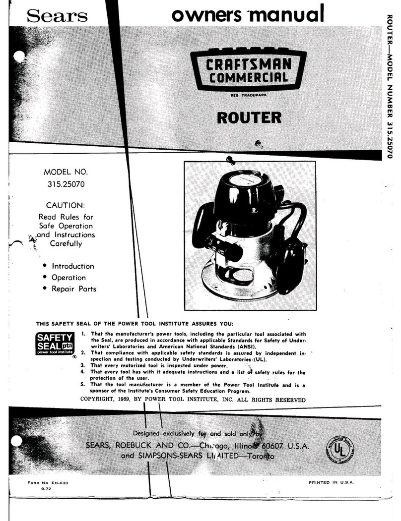 Craftsman 315.25070 owner's manual
