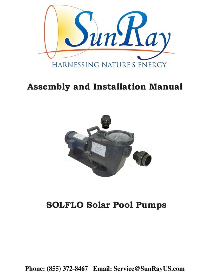 SUNRAY SOLFLO Assembly and installation manual