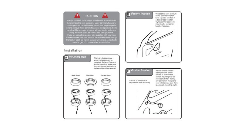 MB QUART X-Line XT1-20 Quick start installation guide