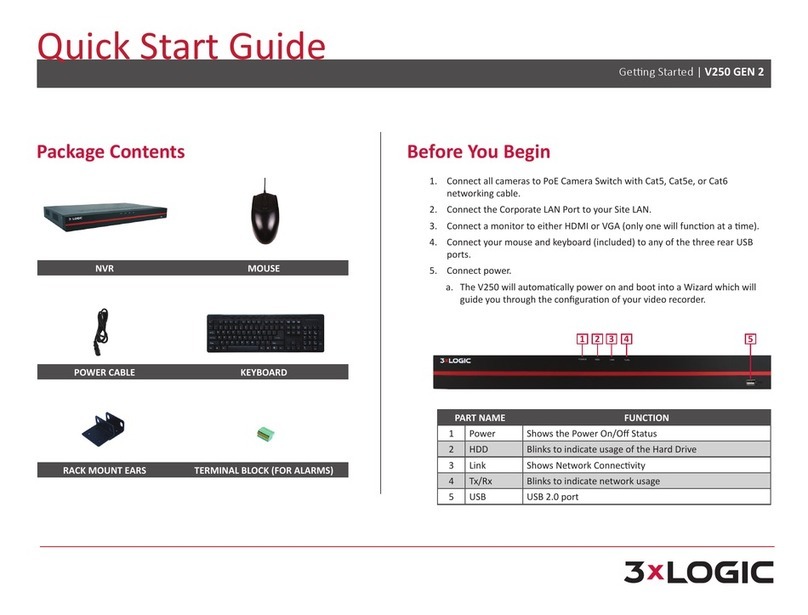 3xLogic V250 quick start guide