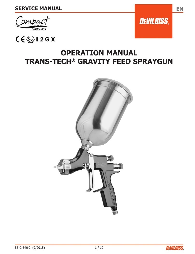 DeVilbiss TRANS-TECH GRAVITY FEED User manual
