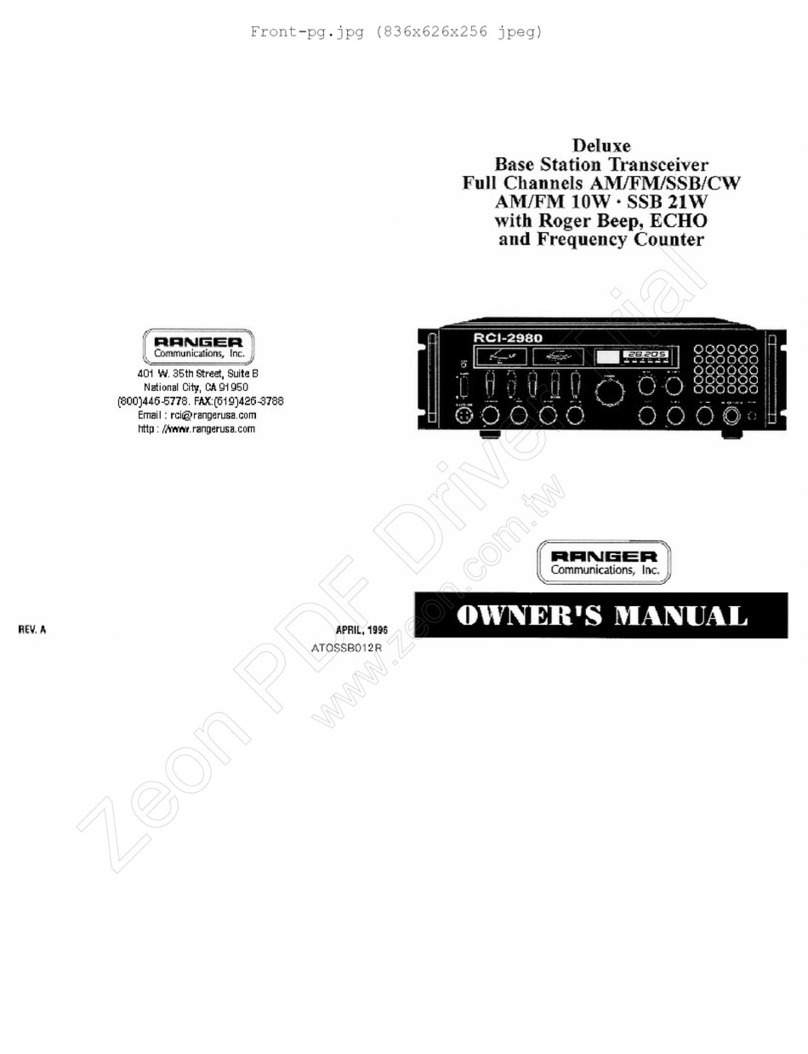 Ranger Communications RCI-2980 User manual