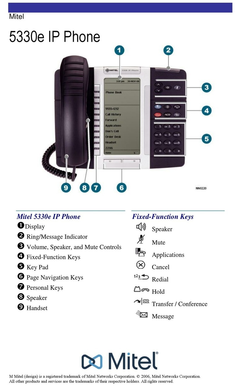 Mitel MiVoice Office 5330e manual