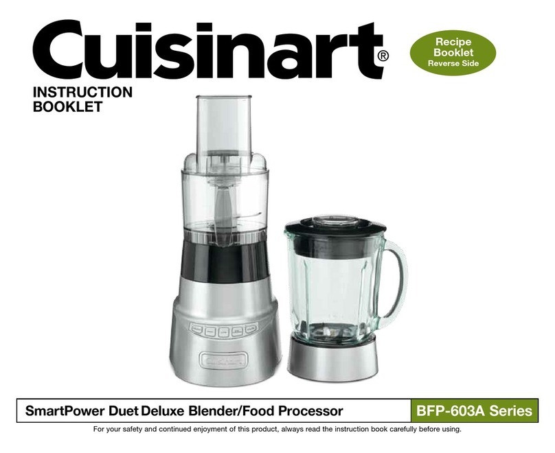 Cuisinart BFP-603A Series Instruction booklet