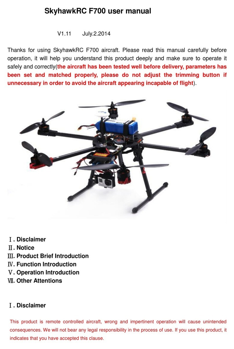 SkyhawkRC F700 user manual