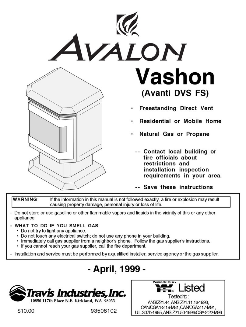 Avalon Vashon Avanti DVS FS User manual
