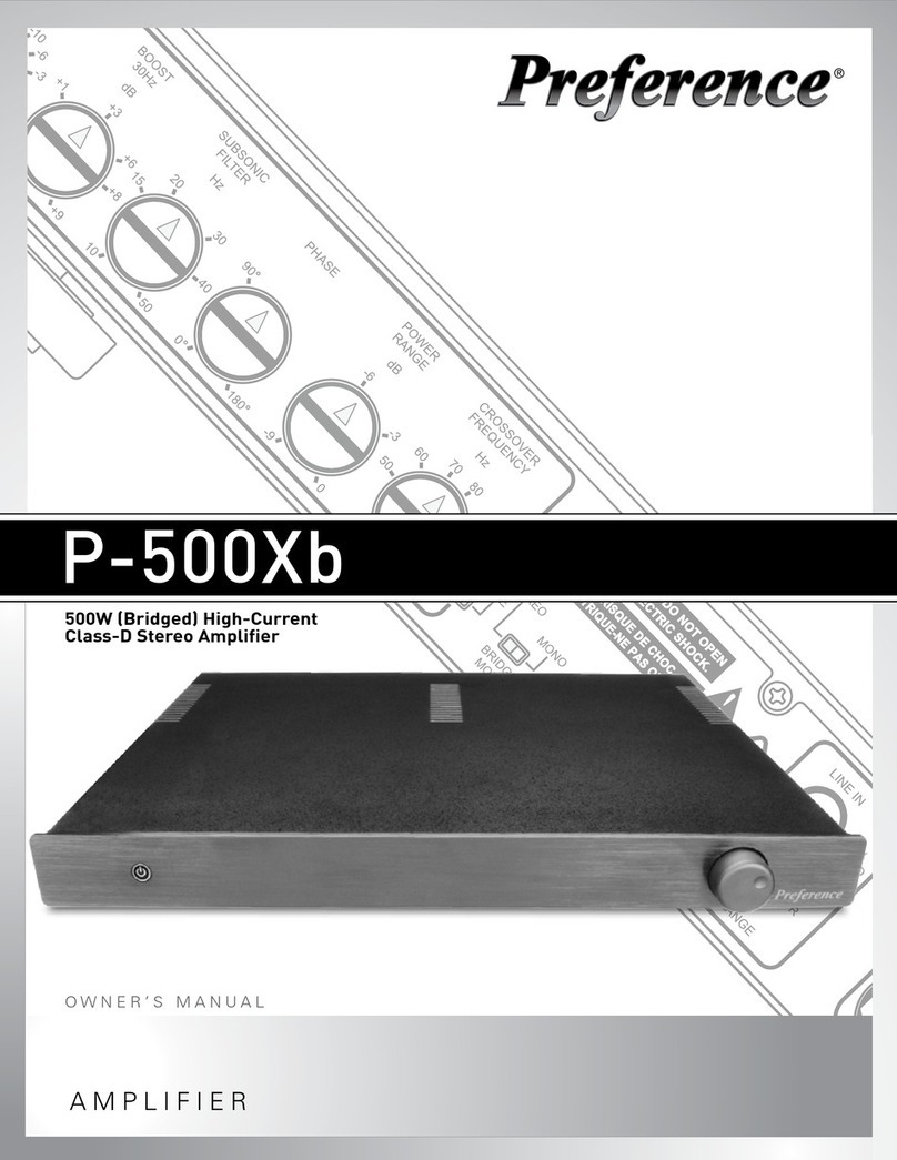 Preference Audio P-500Xb owner's manual