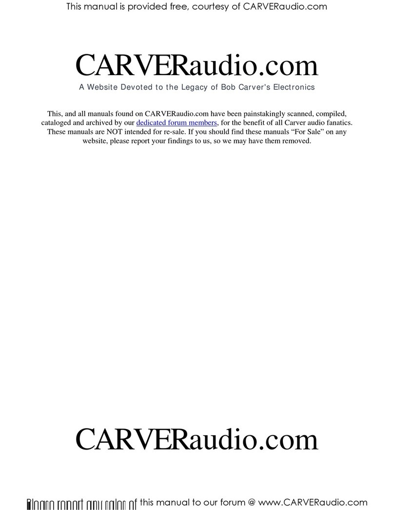 Carver PM-100 User manual